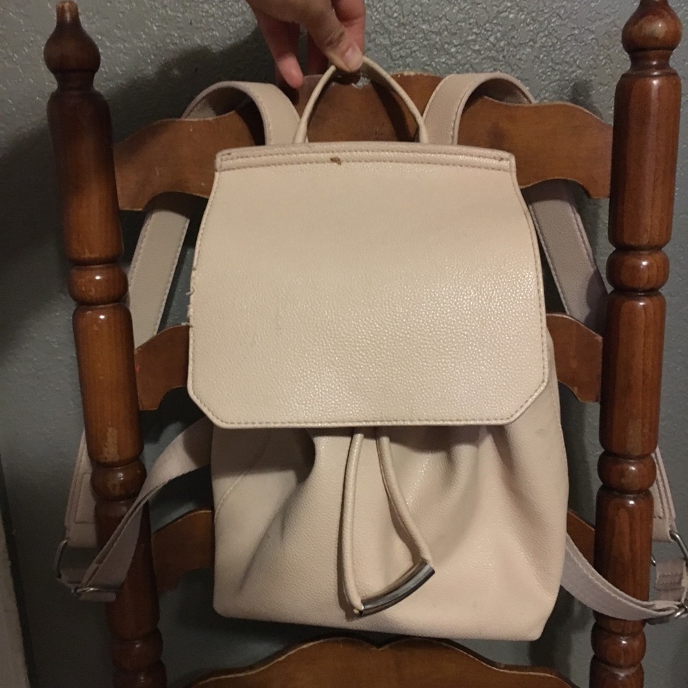 Beige pink backpack
